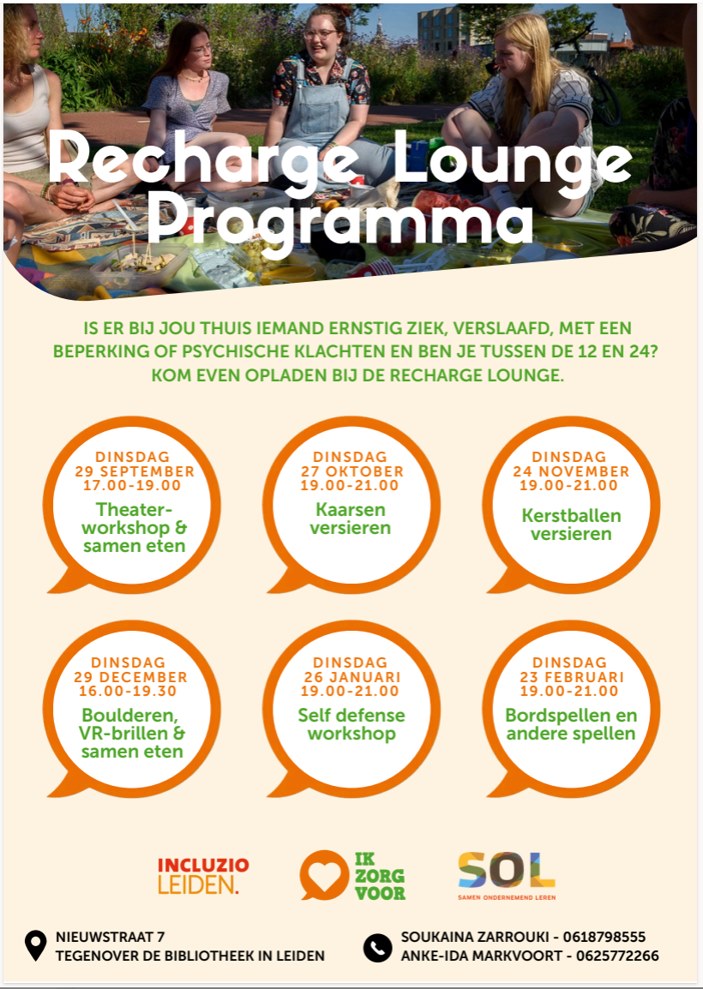 Recharge Lounge Programma poster